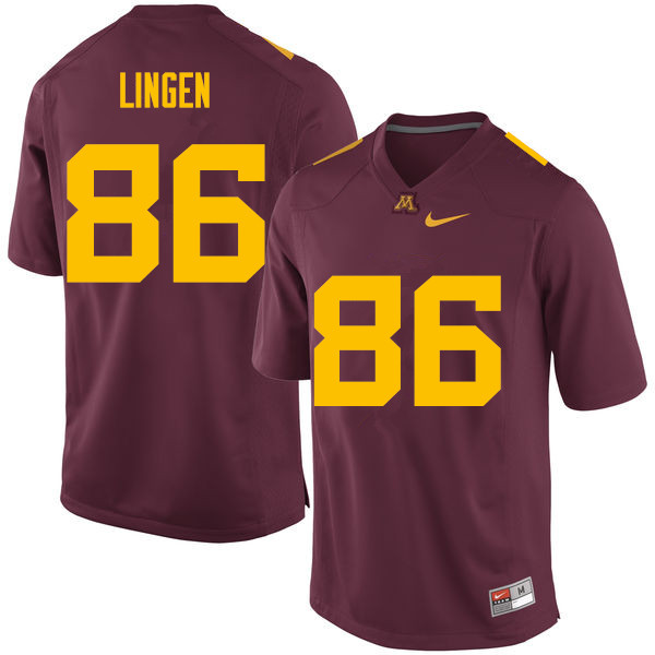 Men #86 Brandon Lingen Minnesota Golden Gophers College Football Jerseys Sale-Maroon